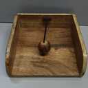 Rustic Farmhouse Wood Napkin Holder, Napkin Holder for kitchen Tables, Counter tops, Indoor and outdoor, Picnic, Restaurants, Cafe, Vintage Home decor (8" X 8" X 2.8")