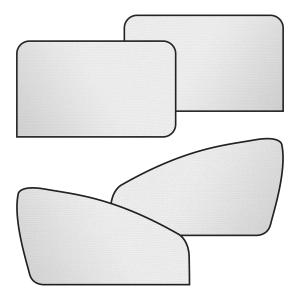 Magnetic Car Front & Rear Window Sun Shade, Full Blackout Auto Side Window Covers, UV Rays Protector Windshield Privacy Curtain, Sun Heat Blocker Auto Interior Accessory for SUV, Truck (4PCS)