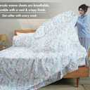RUVANTI 100% Cotton Sheets Queen Size Percale Bedding, Cooling & Breathable Floral Design, Durable with a Crisp, Soft & Comfortable Feel, 16" Deep Pocket, 4-Piece Set, Aroma