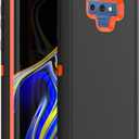 Case for Galaxy Note 9, Heavy-Duty Tough Rugged Shockproof Drop Protective Cover Cases for Samsung Galaxy Note 9, Black+Orange