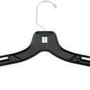 NAHANCO 2405 Plastic Dress Hanger, Jumbo Weight, 17", Black (Pack of 100)