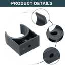 uxcell 8Pcs PVC Water Pipe Clamps Clips, U-Shaped Tubing Hose Buckles, Irrigation Tube Holder for 40mm OD for TV Trays Tubing Hose Hanger Support Tubing, Black