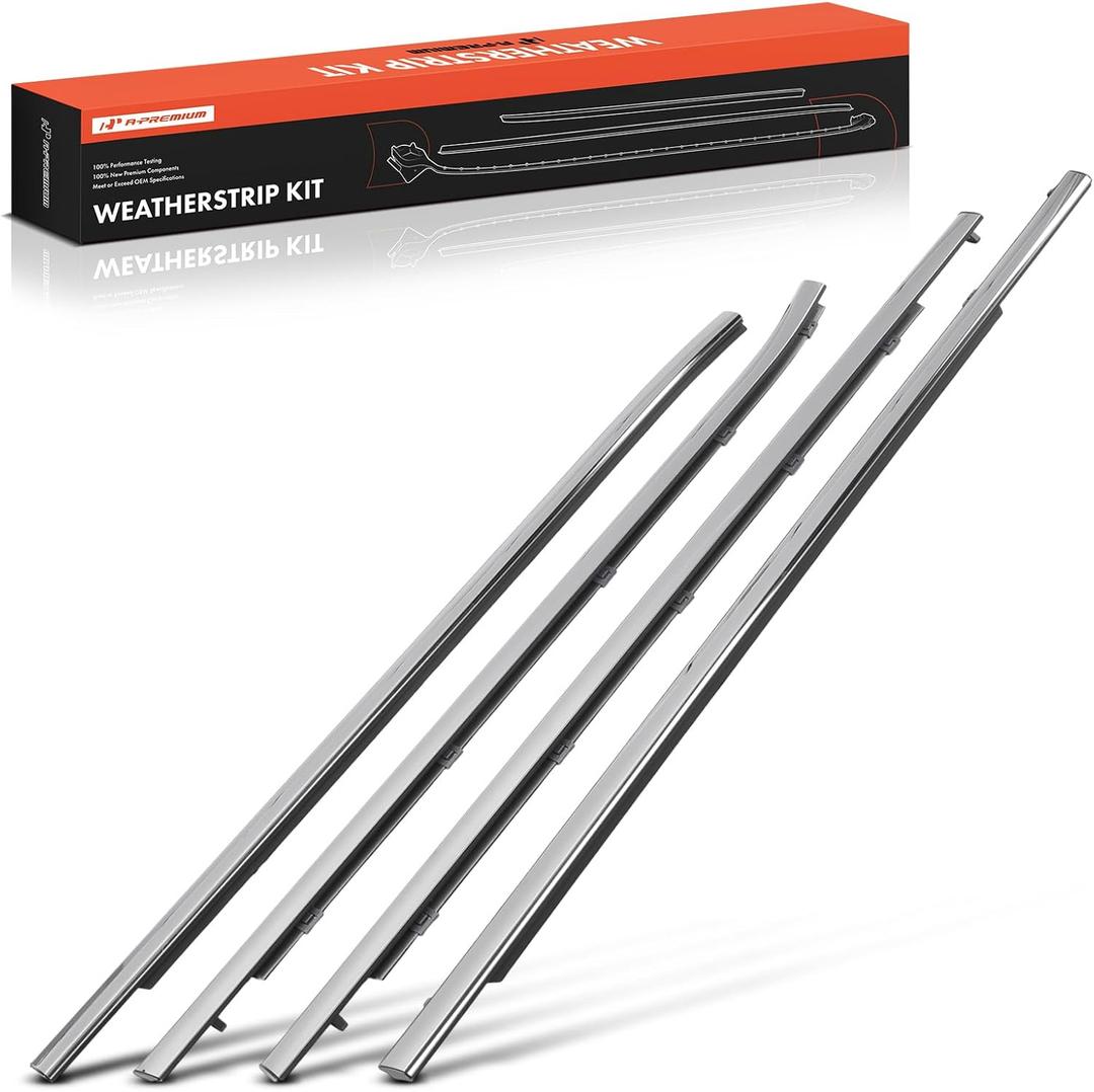 A-Premium Front & Rear Window Molding Trim Weather Stripping Kit