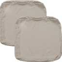 FLYMEI Patio Cushion Covers 22x22x3 Waterproof Outdoor Cushion Cover Replacement 2Packs Outdoor Seat Cushion Slipcover for Rattan Chair Sofa, Beige
