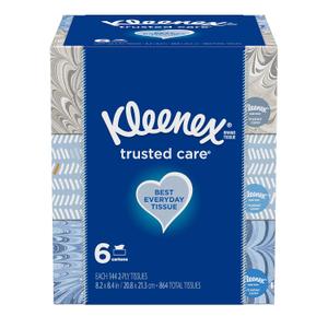 Kleenex Trusted Care Facial Tissue, Flat Boxes, 160 Count (EXP 11/30/36)
