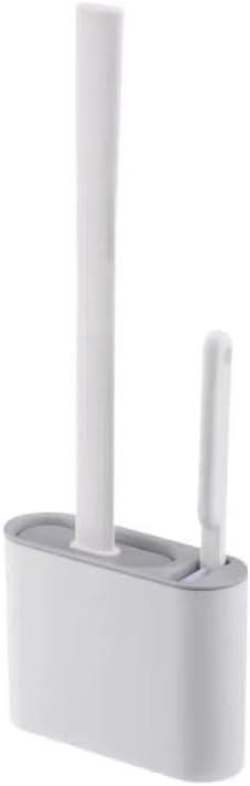 Silicone Toilet Brush Set with Holder  Bathroom Cleaning Brush, Crevice Cleaner, Anti-Slip Handle, and Wall-Mounted Bracket