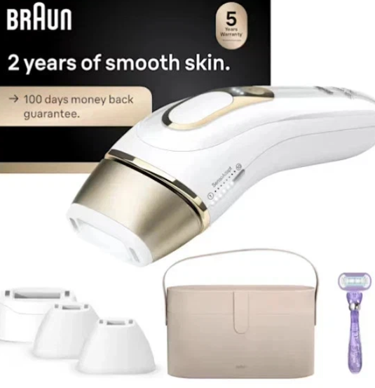 Braun IPL Skin i·expert, at Home Laser Hair Removal Pro 5 (Gold/White)
