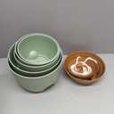 Plant Pots 10/9/8/7.5/7 Inch Self Watering Pots, Set of 5 Plastic Planters with Drainage Holes and Saucers,Plastic Flower Pots,Nursery Planting Pot for Indoor Out Door Plants（Green）