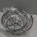 Auledio Iron 2-Tier Countertop Fruit Vegetables Basket Bowl Storage With Banana Hanger, Black, 64 ounces