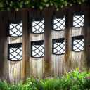 GIGALUMI 8 Pack Cold White Solar Fence Lights