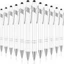 Tenare 12 Pieces 2 in 1 Stylus Metal Ballpoint Pen with Stylus Tip, 1.0 mm Black Ink Ballpoint Pen for Touch Screens(White)