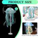 Hungdao 3 Pcs Jellyfish Lanterns Decorations with LED Lights 16.5" Stand Glowing Jellyfish Table Decor Centerpiece for Ocean Under the Sea Theme Birthday Party Mermaid Party Nautical Decor