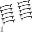10pcs Vintage Tree Twig Branch Cabinet Knobs Pulls,Zinc Alloy Drawer Pull Handles for Farmhouse Cabin Mountain House Kitchen Cupboard Dresser (Hole Distance 3.8" / 10 Pack, Black)
