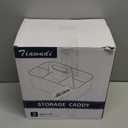 Tiawudi 2 Pack Caddy Organizer with Handle, Portable Plastic Caddy, Storage Organization for Cleaning, Bath, Makeup, Art, Craft, Stationery, Classroom and Office, Tote Organizer (Rectangle, Dark Blue)