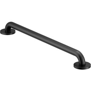 Moen Matte Black 24-Inch Bathroom Safety Grab Bar with Concealed Screws for Elderly Shower Support, R8724BL
