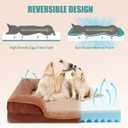 Sweetcrispy Orthopedic Large Dog Bed, Waterproof Pet Sofa Supportive Bed | XL Pet Bed with Removable & Washable Cover, Non-Slip Base Dog Couch, Egg Crate Foam with Bolster Sides, Brown
