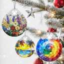 Wildflower Christmas Decorations, Christmas Ornaments, Hanging Ornaments for Tree & Xmas Decorations  Holiday Decor, Florist Gift, Gifts for Flower Lover, Gifts for Mom, Grandma