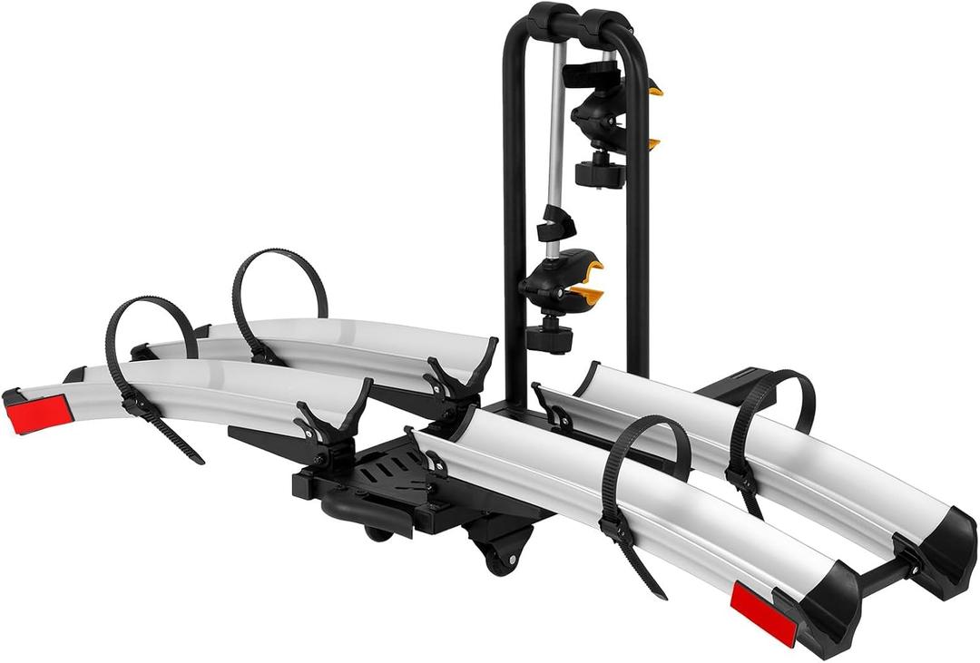 IKURAM R 2 Bike Hitch Mount Platform Carrier, 200 lbs, 2" Hitch Receiver Supports up to 5" fat tires; compatible with cars, SUVs, trucks, minivans, e-bikes & MTB, Size: 2-EBIKE RACK