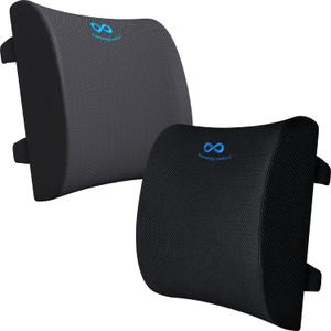 Everlasting Comfort Back Cushion Bundle - Double Comfort for Superior Posture & Back Pain Relief - Ideal for Office, Car, and Home Seating