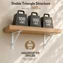 8 Pack 20 Inch White Heavy Duty Shelf Brackets with Screws Heavy Duty Shelf