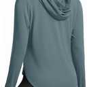 G Gradual Women's UPF 50+ Sun Shirt with Hoodie Long Sleeve UV Protection Shirts Lightweight Hiking Fishing Shirts for Women XL