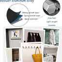 Wall Mounted Coat Racks with 5 Hooks Hanging Holder Towel Rack 17.7"x1.3" Modern Black Hanging for Clothes Entryway Bathroom (5 Hooks(2 Packs))