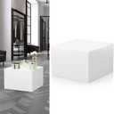 Cube Display Pedestal Stand for Bridal Shop, Square White Display Risers Columns, Party Event Decor Platform Base Showcase for Model Jewelry Clothing Shop Home Exhibition (11.8*11.8*7.87in)