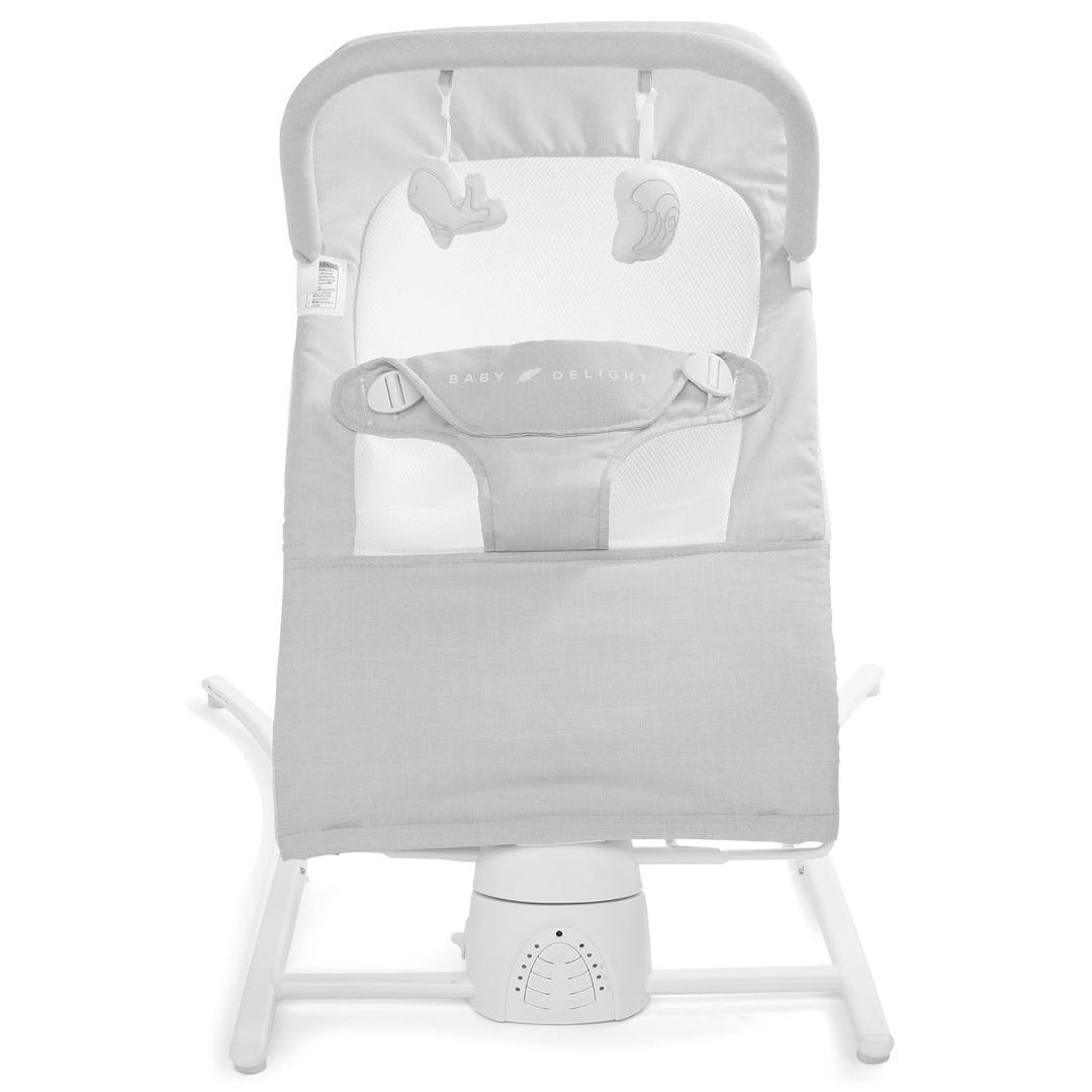 Baby Delight Alpine Wave Deluxe Infant Swing | Automated Motion Baby Lounger Seat | Infants 0 – 6 Months | Driftwood Grey