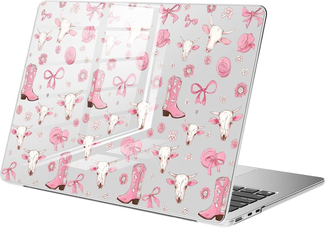 Compatible with MacBook Air 13 inch Case M1 A2337 A2179 A1932 2022 2021 2020 2019 Release, Cute Western Cowgirl Protective Hard Shell Clear Cover for MacBook Air 13.3 inch