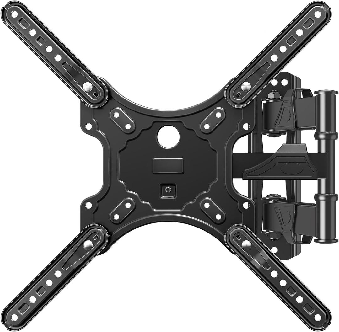 MOUNTUP Full Motion TV Wall Mount for Most 26-60 Inch TVs, Max VESA 400x400mm Wall Mount TV Bracket with Swivel Tilting Extension Level Adjustment for LED LCD Flat Curved TVs Up to 77 LBS, MU0018 (Arm: 15.3")