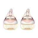 Baby Bottles for Newborn Baby PPSU Anti Colic Infant Bottles Wide Neck Breast-Like Nipple Slow Flow Breastfeeding Toddler Bottles-2pack (2.5 oz/pc, Pink)