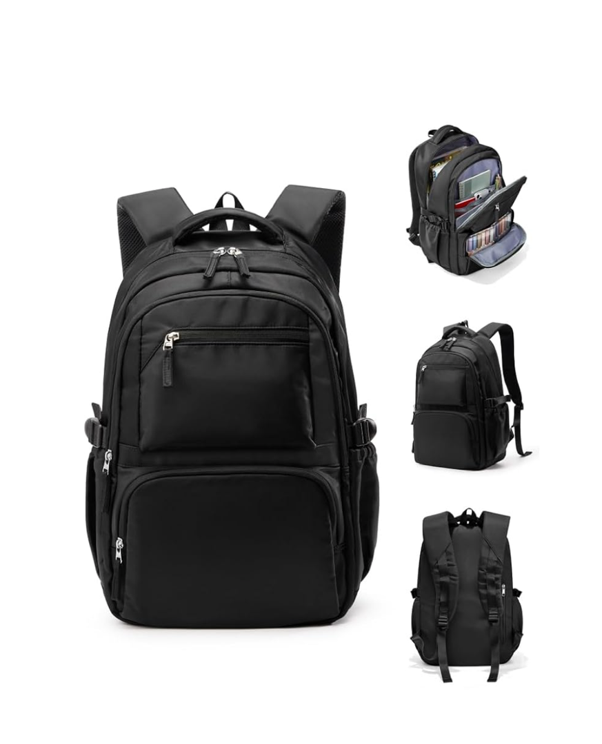 Lightweight Anti-Theft 15.6-inch Laptop Backpack for Women (Black)