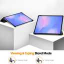Lightweight Trifold Smart Case for Samsung Galaxy Tab S10 FE+/ S10 FE Plus 2025 13.1 Inch, Auto Wake/Sleep Cover with Stand Black