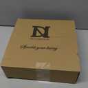 DN DECONATION Brown Glass Christmas Ball Ornaments, Set of 9, 3' Hanging Christmas Baubles for Xmas Tree Decoration, Wedding Party Gift