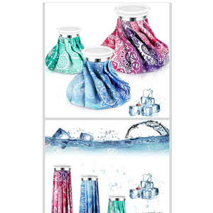 Nuanchu 3 Pieces Ice Bags for Injuries Reusable Ice Pack Hot Cold Water Bag 6, 9, 10 Inches Hot Cold Therapy and Pain Relief Pain Screw Top for Sports Knee Head Leg(Mandala Style)