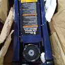 TCE ATZ830026XU-2 Ultra Low Profile Floor Jack: Heavy Duty Hydraulic Steel Service Jack with Dual Piston Quick Lift Pump and Detachable Handle, 6,000 LBS Capacity (3 Ton), Blue