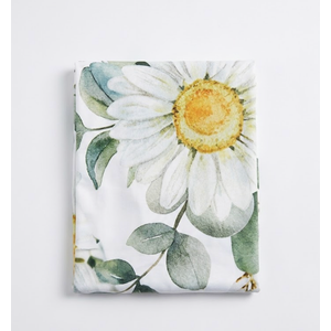 Riyidecor Green White Eucalyptus Leaf Shower Curtain for Bathroom Decor 60Wx72H Watercolor Rose Daisy Flower Plant Botanical Nature Spring Art Printed Fabric Polyester Waterproof 12 Pack Plastic Hooks