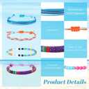 Remerry 48 Pieces Handmade Friendship Bracelets Bulk Boho Adjustable Woven Braided Bracelets for Women Men Colorful Beaded Bracelet Stacking Elastic Beaded Anklet Jewelry for Concert Party Summer Gift