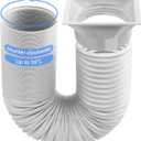 Portable Air Conditioner Hose Kit 5.9" Dia 59" Length Universal AC Hose with Adapter Flexible Exhaust Hose and AC Unit Tube Connector for Portable Air Conditioner Vent AA03