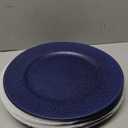 Navy Blue Chargers for Dinner Plates with Beaded Rims, Set of 12 Plastic Bulk Wedding Charger Plates for Thanksgiving, Christmas, Holiday Party Table Setting.