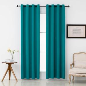 Pickluc Teal Blackout Curtains with Grommet 84 Inches Long 2 Panels, Light Blocking Window Drapes for Living Room, Thermal Insulated, Noise Reduction, Privacy Protection, 52" Wide x 84" Length