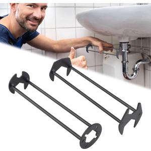 NINEFOX 2 Pcs Multifunctional Sink Wrench, Multifunctional Basin Wrench, 7-Type Sink Wrenchs Faucet Tool, Washbasin Wrenchs Set, for Kitchen Bathroom Tight Spaces
