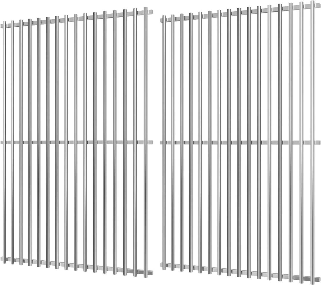 GasSaf 19.5" Grill Grates for Weber Genesis 300, Weber Genesis Grill Grates 7524 7528, 7MM SUS304 Replacement Parts for E310 E320 E330 S310 S320 S330(2007-2016), Pit Boss PB700 Series Cooking Grids