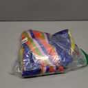 UUYYEO 4 Pcs Clown Costume Set Rainbow Clown Wig Red Nose Bow Tie Gloves Clown Dress Up Accessories Halloween Accessories