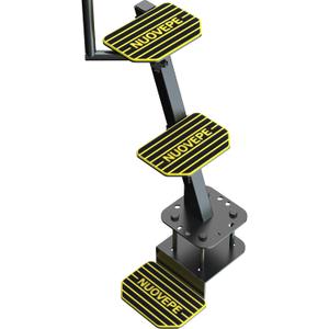 Upgraded Heavy Duty Boat Trailer Steps  3 Step Tongue Ladder with Safety Handle, 500 lbs Capacity, EVA Anti-Slip Mat, Anti-Rust & Corrosion-Resistant, Universal Fit for Bass & Pontoon Boats