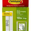 Command 10 lb Narrow Picture Hanging Strips 12 Pairs (24 Strips), Damage-Free Hanging Picture Hangers, No Tools Wall Hanging Strips for Christmas Decorations