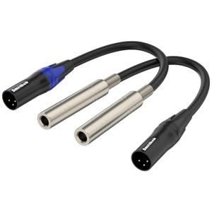 2 Pack 1/4 to XLR Cable,Balanced 1/4" Female to XLR Male Stereo Audio Adapter,XLR Male to TS/TRS Quarter inch Connector Converter Interconnect Cable - 11.8 inches (30 cm)