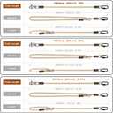 BeneLabel Tree Swing Ropes, Hammock Tree Swings Hanging Straps, Adjustable Extendable, for Outdoor Swings Hammock Playground Set Accessories, 5ft(60"), 2 Pack, Raw White (1.5m)