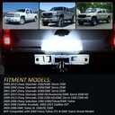 D-Lumina LED License Plate Lights Assembly Compatible with 1999-2013 Chevy Silverado GMC Sierra 1500 2500 3500 HD Suburban Tahoe Cadillac Escalade EXT Yukon XL, Rear Plate Lamp 6000K White 2-Pieces