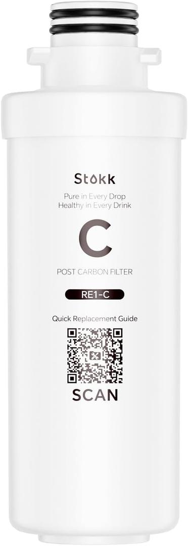 Stokk E1 Countertop Reverse Osmosis System C Replacement Filter(RE1-C), Compatible with E1 & T1-Lite Series (NOT Compatible with T1), 612 Month Lifespan